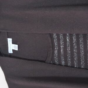 Charter Club Black Open Front Long Sleeve Top With Attached Cami Sz Large